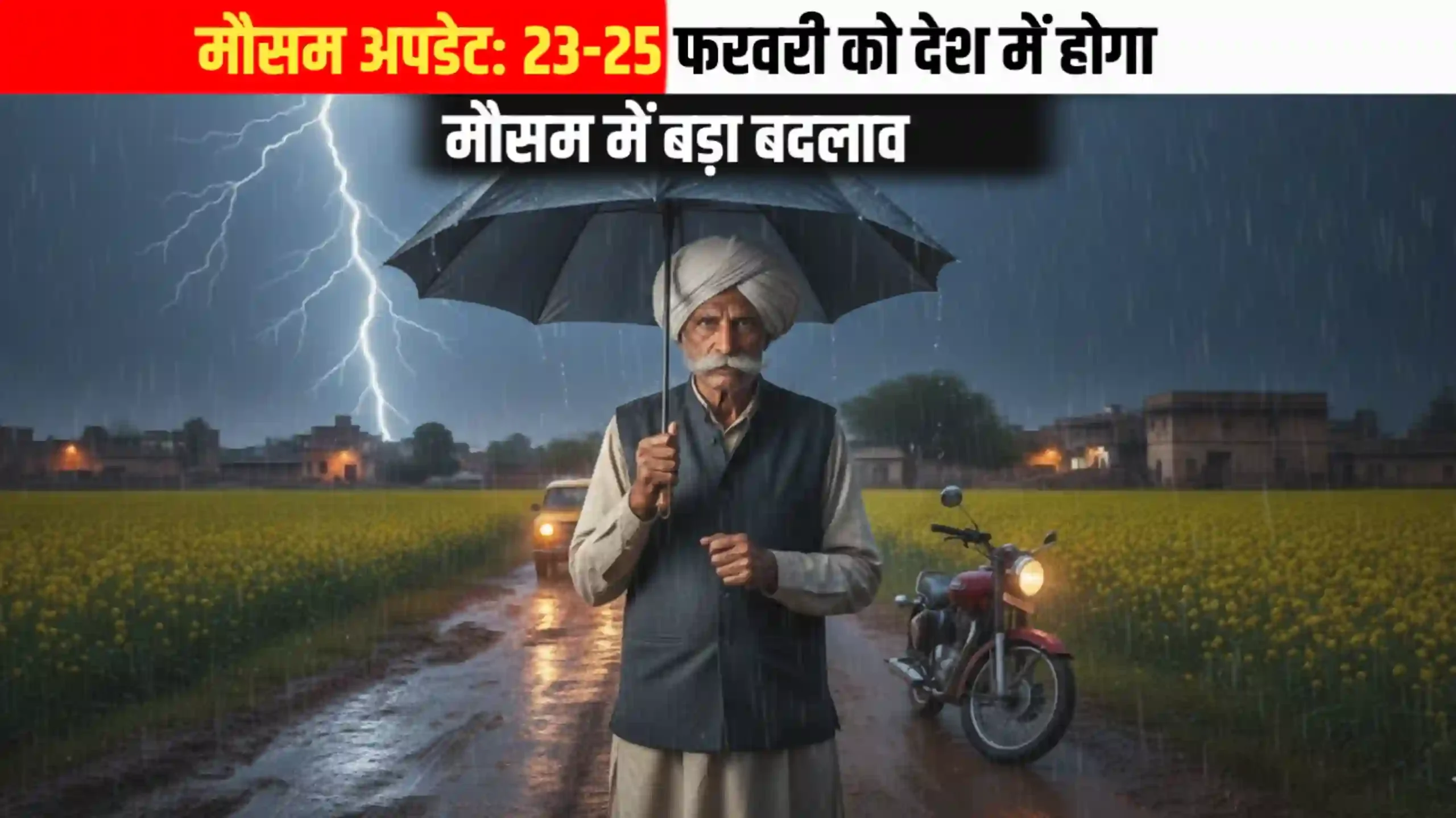 23-25 फरवरी को देश के मौसम में बड़ा बदलाव